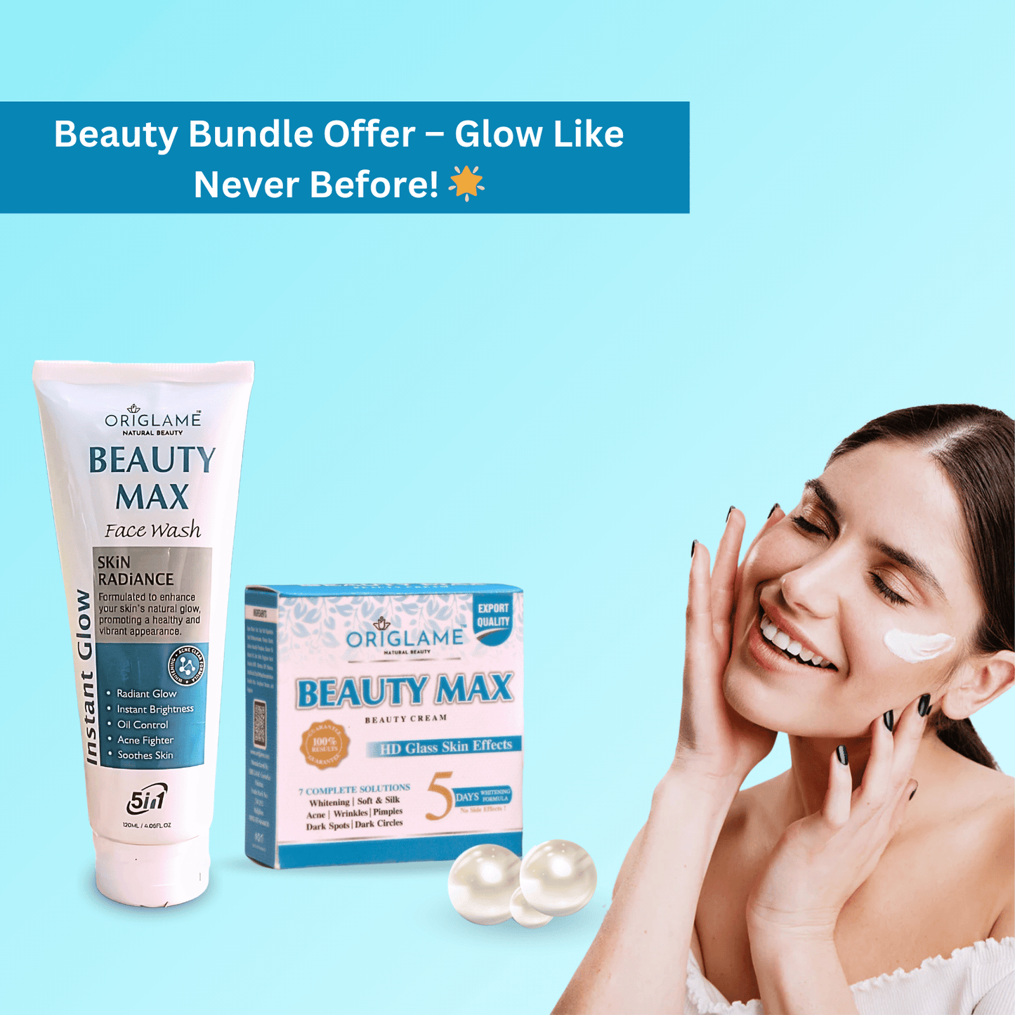 Beauty Max Beauty Cream + Beauty Max Whitening Face Wash